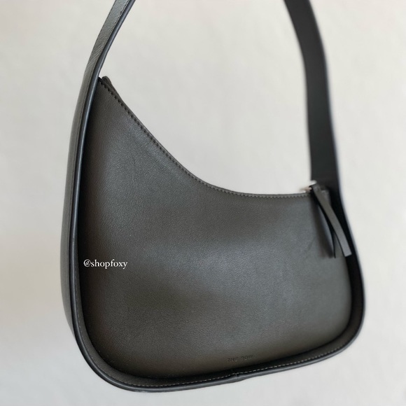 The Row Handbags - SOLD The Row Olive Green Smooth Leather Half Moon Shoulder Bag